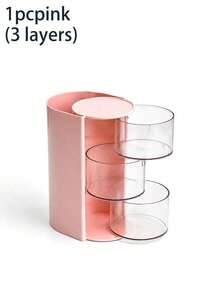 2/3 Layer 180° Rotating Desktop Storage Box, Makeup Brush & Puff Holder, Multi-Layer Egg-Shaped Makeup, Hair Ties, Cosmetics Organizer, Rotating Multi-Layer Transparent Hair Accessory Storage Box, Dust-Proof Plastic Material, Rotating Design, Clear Visibility, Suitable For Back-To-School Storage Needs, Perfect Gift Choice, Back-To-School Essential - View 15