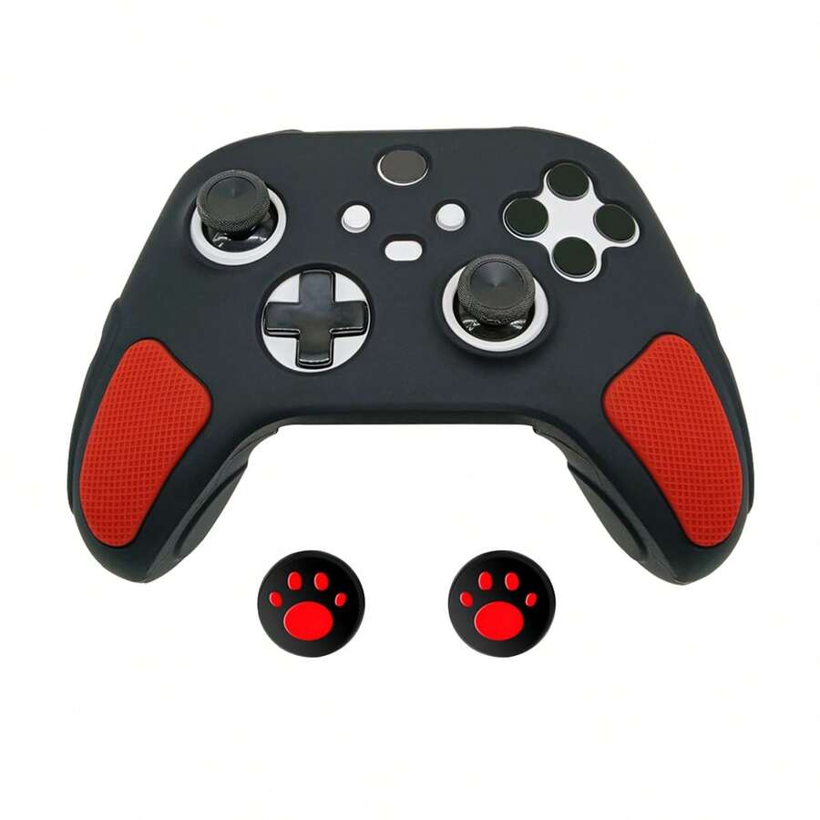 Compatible With XBOX Series S/X Controller Skin, 1pc Dual-Color Thickened Protective Case + 2pcs Joystick Caps Set, Anti-Slip, Anti-Sweat, Anti-Dust, Anti-Scratch, Better Grip, Enhanced Gaming Experience, Valentine's Day Confession/Autumn Romantic Gift - View 1