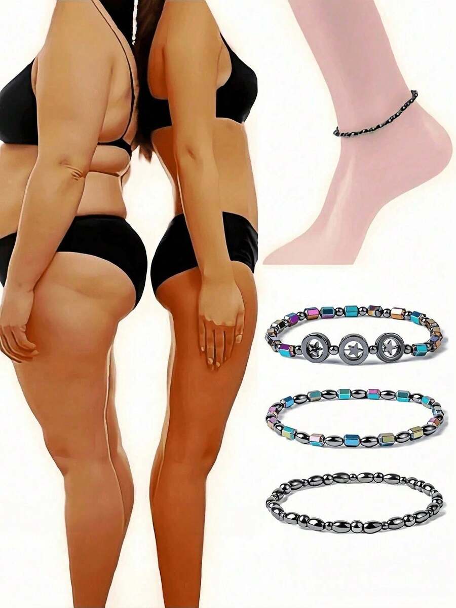 Unisex Magnetic Therapy Ankle Bracelet, Dual-Use Slimming Wrist Band, Ergonomic Design For Blood Circulation & Joint Pain Relief - Multicolor - View 1
