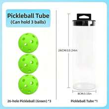 Outdoor Ball Storage Tube, Portable Transparent Pickleball Storage Can, Universal Pickleball Storage Cylinder, Durable And Convenient For Storage And Observation - Multicolor - View 1