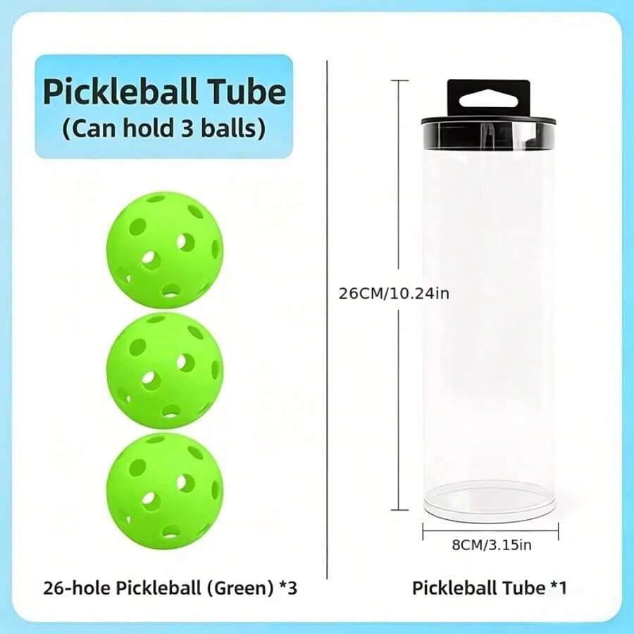 Outdoor Ball Storage Tube, Portable Transparent Pickleball Storage Can, Universal Pickleball Storage Cylinder, Durable And Convenient For Storage And Observation - Multicolor - View 1