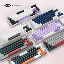 MageGee Box 65% Mechanical Keyboard, Wired Gaming Keyboard With Blue/Red Switch, Type-C, 68 Keys, LED Backlight, Mini Compact Keyboard For Laptop, Windows PC, Gaming - Multicolor - View 4