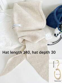 Hooded Knit Scarf, One‑Piece Hat Scarf Combo, Ribbed Knit Scarf With Hood, Winter Head And Neck Wrap Accessory, Multi‑Color Option For Cold Weather Daily Winter Outfit Matching - Multicolor - View 11