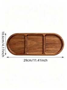 1pc Wooden Tray, Suitable As Snack Tray, Tea Tray, Jewelry Tray, Bathroom Decor Tray, Home Decor Tray, Great Christmas Gift - Yellow - View 12