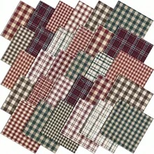 1/30/50pcs Striped & Plaid Fabric Set, Pre-Cut Fabric, Vibrant Classic Plaid Combination, High-Quality Colorful Yarn-Dyed Plaid Fabric, Suitable For DIY Sewing, DIY Crafts, Home Decor, Patchwork And Embroidery, Soft Durable Multi-Functional Fabric - Multicolor - View 5