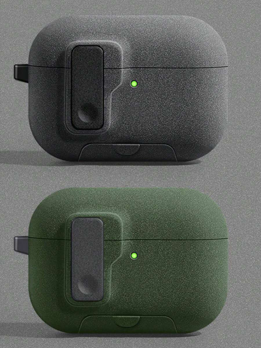 بطانية حماية فاخر لسماعات 1 2 3 4 و Pro 2 Pro 3 من TPU ناعم براق مع قفل ومشبك منبثق، بطانية واقي مضاد للفقدان - رمادي - مشاهدة 1