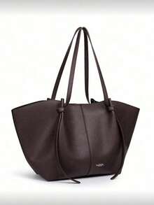 Women's Fashion Shoulder Bag, Premium Texture, Minimalist Commuter Versatile Crossbody Tote Bag - Coffee - View 3