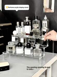 1pc Acrylic Multi-Layer Display Rack, Multifunctional Transparent Storage & Organization Shelf, Suitable For Displaying Figurines, Jewelry, Cosmetics, Perfumes, Ideal For Vacation, Beach, Bathroom, Bedroom And More, High Capacity - Clear - View 11
