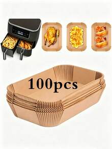 5/50/100pcs Air Fryer Paper Liners, Non-Stick Waterproof Baking Paper, Suitable For Air Fryer, Microwave And Baking, Kitchen Baking Accessories - Multicolor - View 13