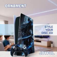 Gothic Dark Fantasy Warrior Theme Sticker Kit, Compatible With PS5 Disc Edition Console And Dual Controllers, High-Quality Vinyl Film, Scratch-Resistant, Waterproof, Easy To Remove Without Residue - View 3