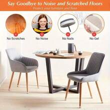 8/16/24pcs Non-Slip Transparent Felt Chair Leg Caps, Thickened Silent Round Chair Foot Pads, Protect Floors, Table Legs And Chair Legs, Durable Silicone Chair Leg Pads, Dining Table Pads, Chair Pads, Restaurant, Hotel, Cafe, Home, Office Small Accessories - White - View 6