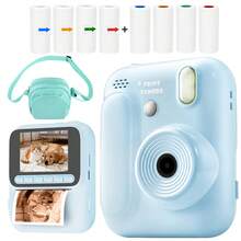 1pc Kids Instant Print Camera 1080P HD Video Camera, Comes With 4 Rolls Of Colorful Print Paper (Red, Blue, Orange, Green), Built-In 4 Games And Music Player, 8X Optical Zoom, Flash, 5 Filter Effects, 3s/5s/10s Timer & Burst Shooting, Great Gift For Boys And Girls - Multicolor - View 18