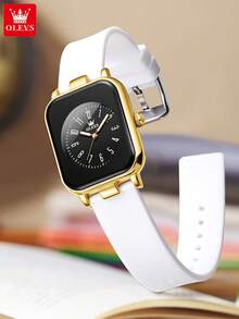 OLEVS Women's Watches Simple Elegant Quartz Wristwatch Original Waterproot Slicone Strap Luminous Hands Fashion Style - One Size - View 3