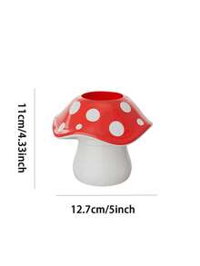 Vigour Summer Cute Mushroom Shaped Pen Holder, Multi‑Purpose Desk Storage Organizer, Cartoon Makeup Brush Cup, Desktop Stationery Storage Box For Home Office Study Room, Multi‑Function Makeup Brush Container, Cute Desk Stationery Organizer For Study Office - Multicolor - View 10