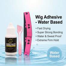 Lace Wig Glue Water-Based Adhesive With Headband And Scraper Tool (Random Color), Suitable For Lace Wigs/Invisible Bonding/Styling, Waterproof Super Sticky Long-Lasting - 38ml - View 8