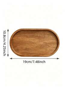 1pc Wooden Tray, Suitable As Snack Tray, Tea Tray, Jewelry Tray, Bathroom Decor Tray, Home Decor Tray, Great Christmas Gift - Yellow - View 11