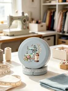 Scalable Mini Portable Soft Tape Measure, Printed With Butterfly Sewing Machine Pattern, Double-Sided Centimeter Inch Dual Scale, 150cm/60in Length, Gift For Craft Enthusiasts - One Size - View 4