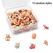 15/20/30pcs Cute Bear Push Pins, Decorative Bear Thumbtacks For Cork Board, Bulletin Board, Suitable For Home, School, Office Decoration, Random Styles - A - View 7