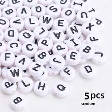 300 piezas de cuentas con letras o símbolos de 7x4mm para pulseras y collares de joyería, múltiples colores y estilos, corazón, estrella, símbolo, paz, cruz, letra - Multicolor - Ver 20