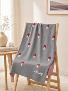 1 buah Selimut Rajut Bordir Teks Personalisasi, Pola Jacquard Jamur Dekoratif, Tepi Rapi, Cocok untuk Selimut Lempar di Dalam Rumah, Ruang Tamu, Samping Tempat Tidur, Sofa, Area Istirahat, Hadiah Liburan Bermakna untuk Keluarga, Kerabat, dan Pasangan Terdekat - MultiWarna - View 7