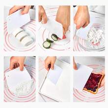 1pc White Trapezoid Dough Scraper, Plastic Dough Scraper, Home Baking Dough Cutter, Cake Cream Scraper, Kneading Dough Scraper, Non-Stick Dough Cutter, Kitchen Pastry Divider Scraper With Hanging Hole, Easy To Clean Baking Tool - View 7