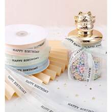 Happy Birthday Chiffon Ribbon~Bowknot Ribbon Packaging Bouquet Clothing Cake Gift Box Ribbon - Multicolor - View 1