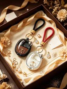 Mini Keychain Jewelry Box, Bear Mini Travel Jewelry Storage Box, Mini Jewelry Box, Portable Jewelry Box Earring Box, Compartment Storage For Earrings, Rings, Necklaces, Suitable For Commuting, Short Trips, Dorm Desk, Vanity Organization, Ideal For Delicate Girls, Students, Jewelry Lovers, Christmas, Back To School, Birthday, Best Friend Gifts, Mini Jewelry Organizer Box, Portable Ring Storage Box, Travel Small Jewelry Storage Box - Multicolor - View 3