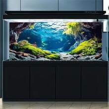 Aquarium Underwater Background, Fish Tank Sticker, Suitable For Freshwater/Saltwater Fish Tank, Shrimp, Aquarium Decoration Vinyl Mural, Removable Without Residue - A - View 10