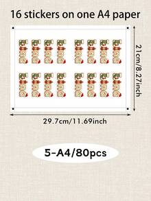 Custom Christmas Name Stickers, Personalized Holiday Letter Decals, Festive Santa Snowman Candy Cane Style, Customized Gift Wrap Labels, Customizable Name Stickers For Presents, Christmas Party Decor, Holiday Gift Tags 2026, Christmas Gift Stickers - Style a - View 12