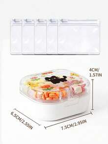 Waterproof Pill Box With Pixel Cat Pattern, Independent Sealed Compartments, Moisture-Proof Mini Visible Pill Box, Portable Printed Divided Pill Box, Travel Carry-On Pill Box, Cute Mini Pill Box, Double Layer 8-Compartment Capsule Storage Box - Multicolor - View 15