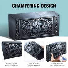 4PCS Magnetic Vent Covers, Decorative Art Style Metal Embossed/Iron Wrought Pattern, 5.5*12IN, Suitable For Floor, Wall, Ceiling Vents, Home Decor - Dark Grey - View 3