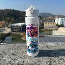 KPop Demon Hunters 1pc KPOP Water Cups, Leak-Proof Plastic Sports Water Bottle, Cute Personalized Gift, Suitable For Outdoor Hiking, School, Office, Perfect Gift - Multicolor - View 5