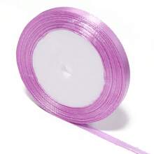 25 Yards/Roll Lavender Satin Ribbon, Solid Shiny Fabric, Suitable For DIY Wedding Invitations, Bridal Bouquets, Gift Wrapping, Party Decorations, Sewing Crafts, Bridal Bouquet Accessories, Wedding Decorations - Mauve Purple - View 15