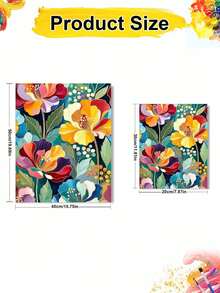 1pc DIY Abstract Floral Oil Painting, Suitable For Adult Beginners Canvas Oil Painting, Relaxing Handmade Art Gift, Home Decor Wall Art, Acrylic Paint Holiday Gift - Sets - View 9