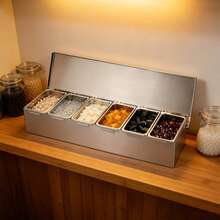 Spice Storage Box,Stainless Steel Seasoning Spice Container,Spice Organizer Spice Jars For Kitchen,Salt,Pepper,Sugar,Oil - 1 - View 8
