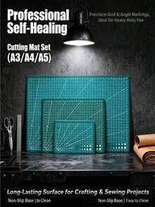 A3/A4/A5 Cutting Tools, A3/A4 Cutting Mat For Educational Tools, Art Carving Knife Board, Clay Cutting Board For Exams,Non-Slip Grid Rulers, Suitable For Craft Materials, Multi-Purpose Craft Cutting Mat, Self-Healing Art Carving Board Cutting Board - A - View 9