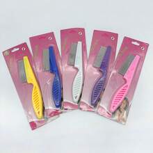 7Alas Pet Grooming Brush, Fine Stainless Steel Needle Teeth, Effectively Removes Fleas, Ticks And Shedding Hair, Essential Grooming Tool For Dogs And Cats, Suitable For Home Use - Multicolor - View 3