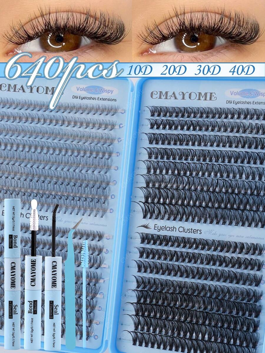 576/592/640pcs Of SD Curly Eyelashes,Popular In Europe And America,With High-Capacity False Eyelashes;Natural And Soft False Eyelashes,Suitable For Homemade Eye Makeup And Beauty;Durable And Thick False Eyelashes,Suitable For Halloween And Christmas
