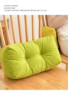 1pc Soft Chenille Ergonomic Lumbar Support Pillow, Multi-Functional Backrest Cushion, Suitable For Office Chair, Desk Nap And Floor Meditation, Comfortable Posture Relief Backrest Pillow, Suitable For Home And Classroom Use - Lumbar Support Pillow - View 3
