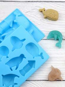 Engraved Packaging Box & Bag & Ribbon & Decorative Tools 3D Food Paper Cake Spatula & Scraper Handmade Art DIY Silicone Tool Set, Silicone, Non-Stick, Easy Release, Heat-Resistant, Reusable Silicone Ice Cube Mold - Multicolor - View 7