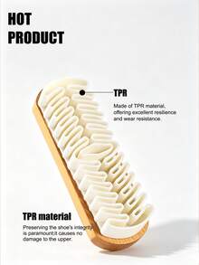 1pc Household Plastic Shoe Brush Soft Bristle Shoe Cleaning Tool For Stain Removal And Renewal, Suitable For Cleaning Winter Snow Boots And Suede Shoes - Yellow - View 9