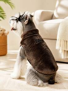 中型犬夾克,抓絨內裡狗冬用夾克附D型環,幼犬背心,保暖狗雪地夾克 - 紫紅色 - 查看 12