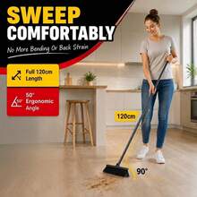 Soft‑Bristled Indoor Sweeping Broom With Handle, Household Floor Brush, Home Cleaning Tool - 1 Set - View 3