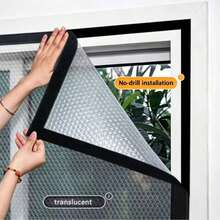 Winter Sealed Window Windproof Thickened Insulation Film Bedroom Door And Window Sealing Curtain Cold Protection - Black - View 8