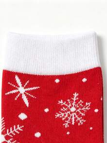 Christmas Halloween Holiday Crew Socks, 1 Pair Of Men Crew Sock,All‑Over White Snowflake, Warm Soft Breathable Fall Winter Socks, Gift For Men & Women - Multicolor - View 6