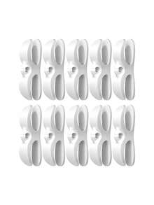 5/10pcs Set Uniform Color Small Household Cable Organizer Box, Kitchen Power Cord Storage Organizer, Home Cable Storage And Management Tool, Suitable For Home And Office Cable Management Bracket, Fits Various Household Appliances And Electronic Devices, Convenient For Cable Tangle Management - Multicolor - View 15