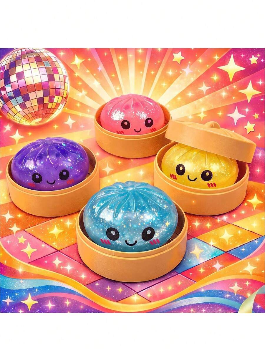 5D Shiny Dumpling Theme Creative DIY Decoration Set, Cute Food Shaped Handmade Craft, Fun Dumpling Pattern Combined With Mosaic Rhinestone Design, Presenting Exquisite Glitter Visual Effect, Suitable For Adults And Craft Enthusiasts For Creative Making, Can Be Used For Desktop, Dining Table, Living Room, Bedroom, Study, Office And Home Space Decoration, Creating Unique Personalized Home Atmosphere, Also Suitable As Handmade Gift And Holiday Creative Gift, Frame Not Included - View 1
