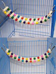 Small Pet Suspension Bridge Hamster Hanging Bridge Parrot Swing Sugar Glider Squirrel Climbing Ladder Stairs Small Pet Climbing Cloud Ladder - A - View 5
