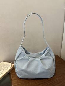 This Solid Color Large Capacity Shoulder Bag, With A Unique Design, Is Suitable For Various Occasions And Uses. It Is An Ideal Choice For Outdoor Activities, Play, Commuting, And More, And Also A Perfect Gift For Teenagers. - Multicolor - View 5