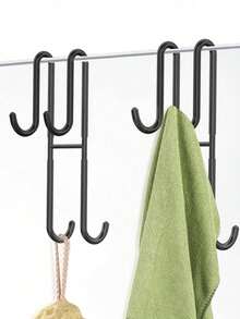 1pc Towel Hook, No-Drill Bathroom Partition Hook, Hook Rack Suitable For Bathrobe, Towel, Door Hook Suitable For Bathroom, Kitchen Multi-Purpose, Bathroom Accessories - Multicolor - View 8